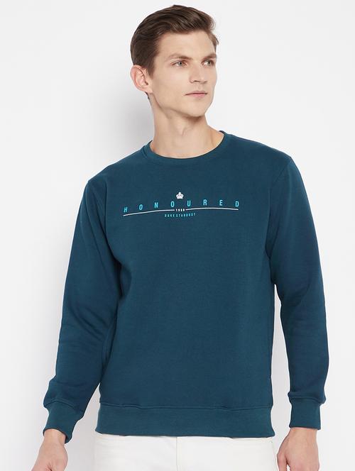 teal chest printed sweatshirt - 18230952 - Standard Image - 1