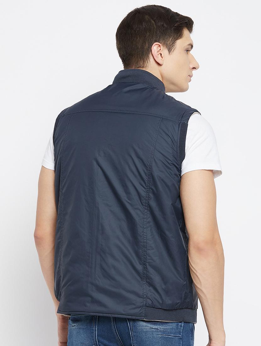 navy-blue reversible casual jacket - 18231243 - Zoom Image - 2