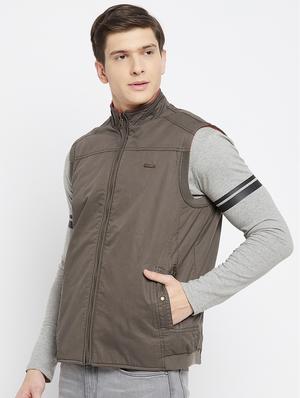 peach solid casual jacket - 18231244 - Standard Image - 3