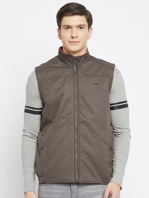 peach solid casual jacket - 18231244 - Standard Image - 4