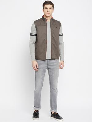 peach solid casual jacket - 18231244 - Standard Image - 5