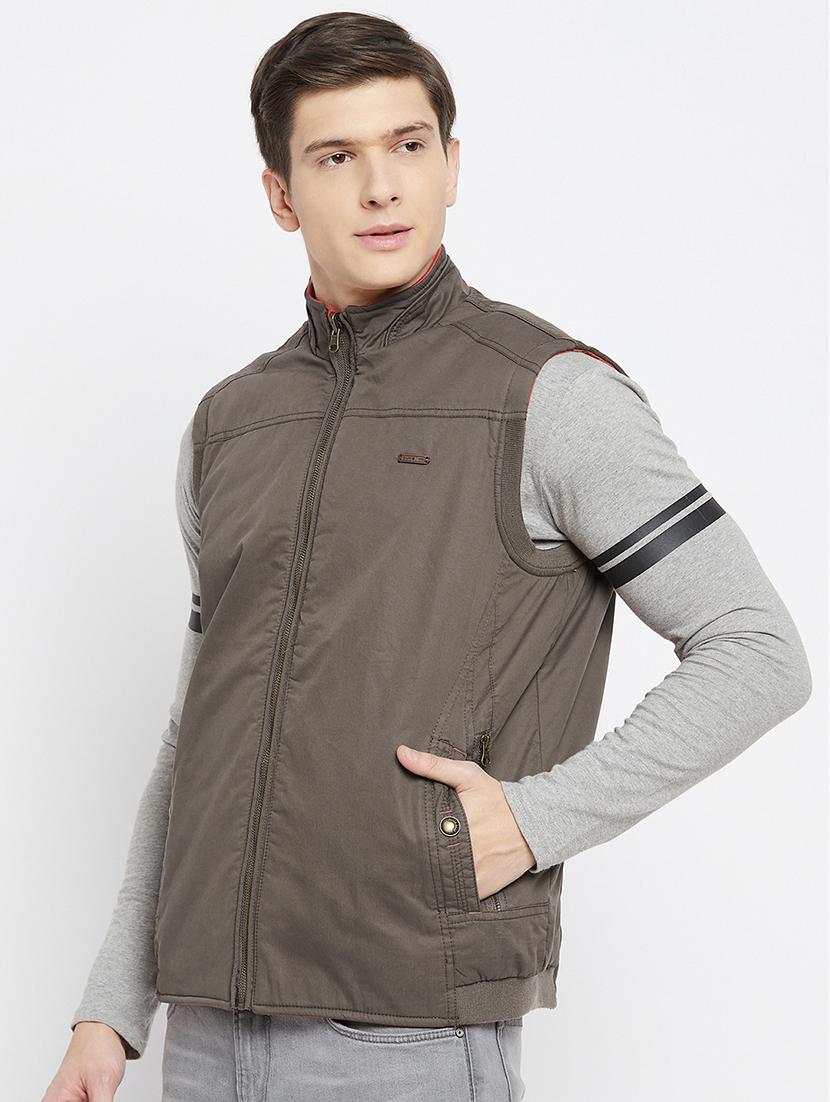 peach solid casual jacket - 18231244 - Zoom Image - 3