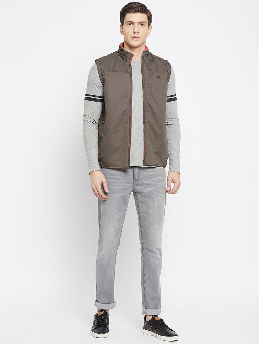 peach solid casual jacket - 18231244 - Zoom Image - 5