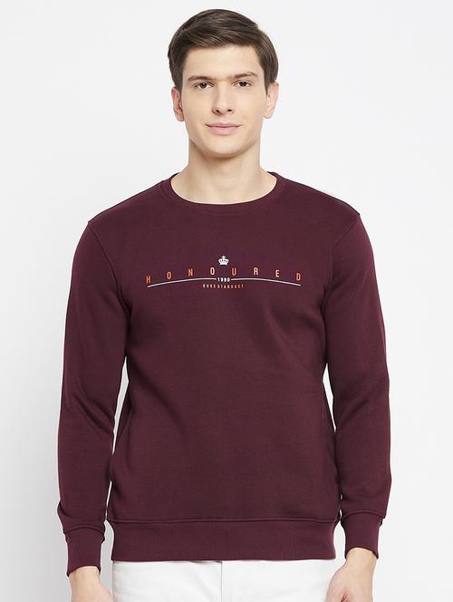 magenta chest printed sweatshirt - 18231765 - Standard Image - 1