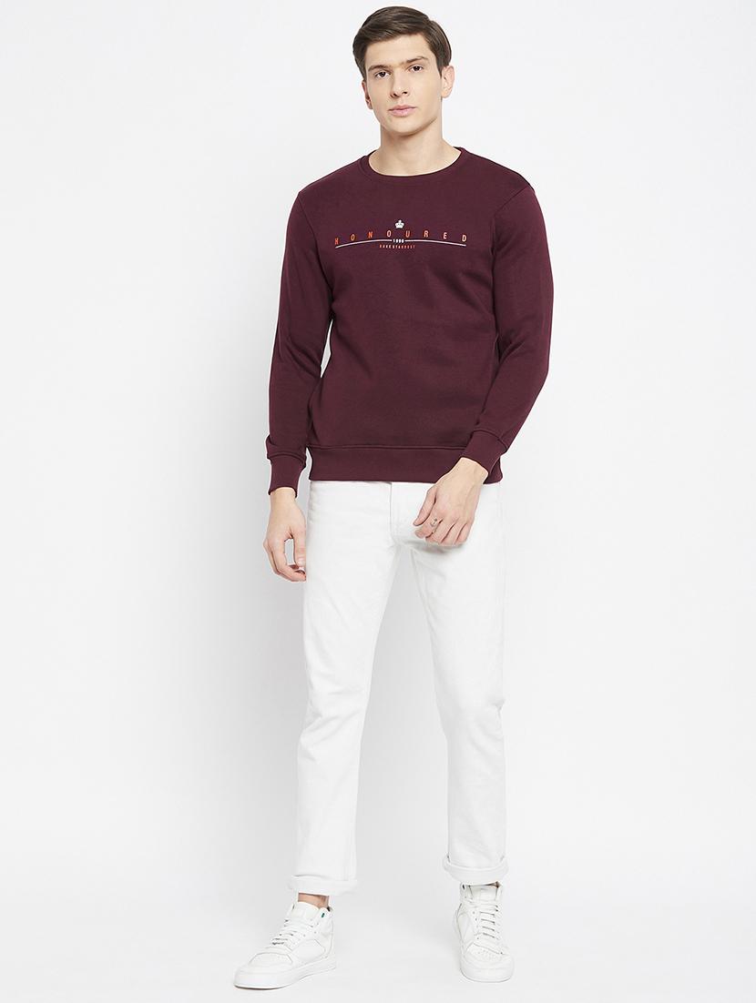 magenta chest printed sweatshirt - 18231765 - Zoom Image - 4