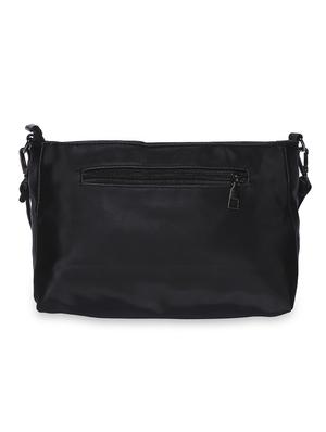 black solid regular sling bag - 18232955 - Standard Image - 2
