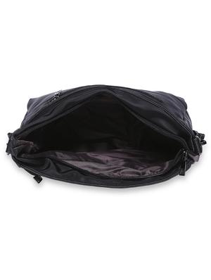 black solid regular sling bag - 18232955 - Standard Image - 3