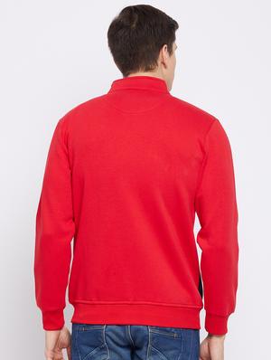 red cut & sew sweatshirt - 18233011 - Standard Image - 3