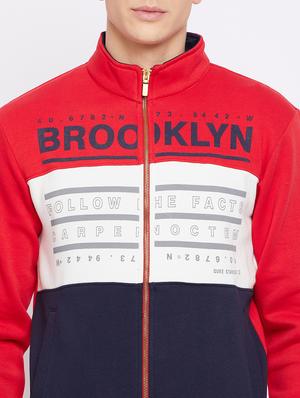 red cut & sew sweatshirt - 18233011 - Standard Image - 5