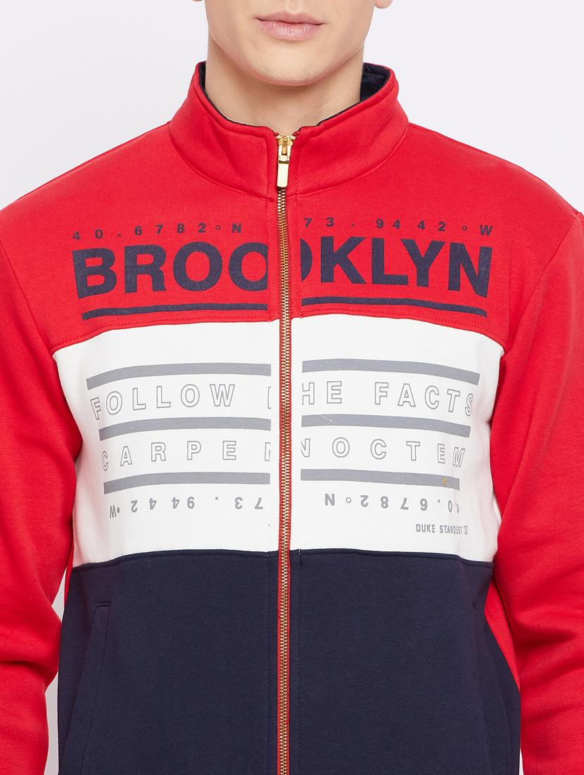 red cut & sew sweatshirt - 18233011 - Zoom Image - 5