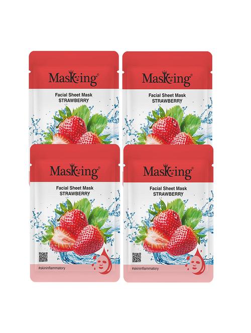 masking beauty facial sheet mask strawberry 20ml each (pack of 4) - 18234499 - Standard Image - 1