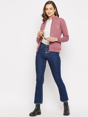 stand collar solid sweatshirt - 18234710 - Standard Image - 4