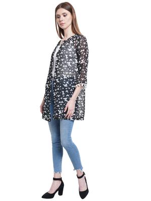 laced hem printed shrug - 18235366 - Standard Image - 2