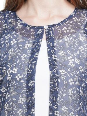 laced hem printed shrug - 18235367 - Standard Image - 4