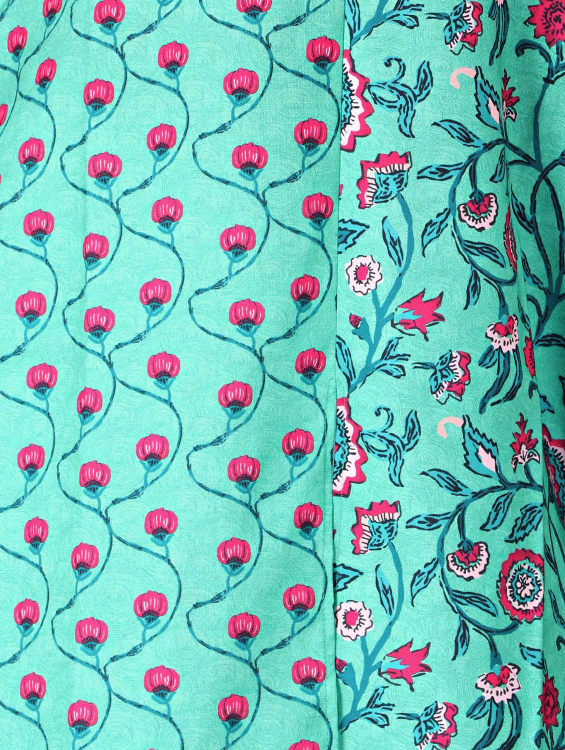 sea green printed asymmetric kurti - 18235796 - Zoom Image - 4