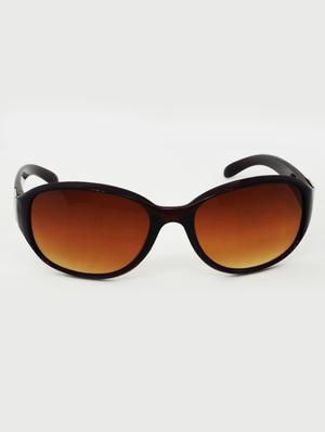 hrinkar men women boys & girls oval & sunglasses brown frame, clear lens (medium) - 18239110 - Standard Image - 2
