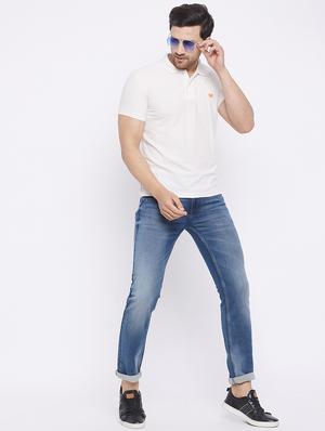 blue light-washed denim jean - 18239884 - Standard Image - 5