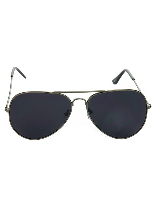 hrinkar men women boys & girls aviator & sunglasses grey frame, black lens (medium) - 18242267 - Very Small Image - 1