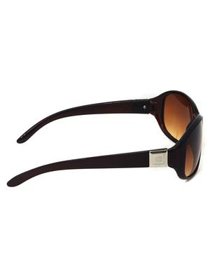 hrinkar men women boys & girls oval & sunglasses brown frame, clear lens (medium) - 18242378 - Standard Image - 3