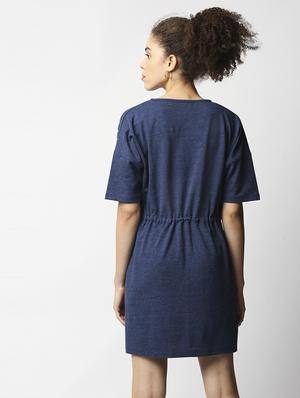 round neck blouson dress - 18244301 - Standard Image - 3