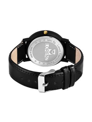 lorenz leather strap & black roman dial analogue watch for men | mk-3087k - 18244462 - Standard Image - 3