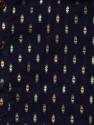 navy blue solid dhoti kurta set - 18244895 - Standard Image - 5