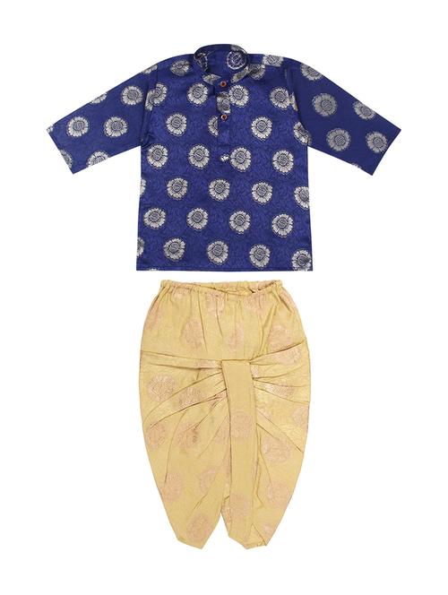 navy blue printed dhoti kurta set - 18244900 - Standard Image - 1