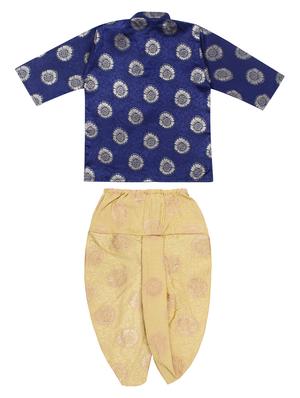 navy blue printed dhoti kurta set - 18244900 - Standard Image - 2