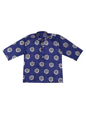 navy blue printed dhoti kurta set - 18244900 - Standard Image - 3