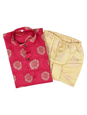 pink printed dhoti kurta set - 18244903 - Standard Image - 4