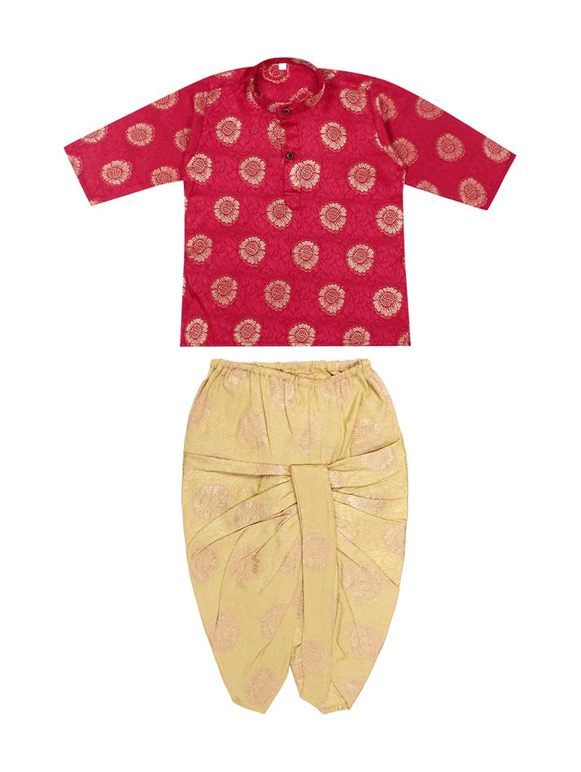 pink printed dhoti kurta set - 18244903 - Zoom Image - 1