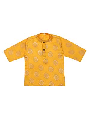 yellow printed dhoti kurta set - 18244905 - Standard Image - 3