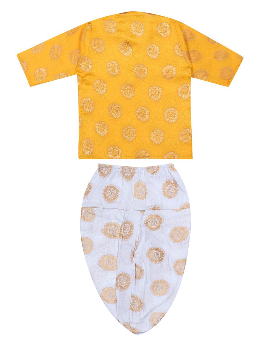 yellow printed dhoti kurta set - 18244905 - Zoom Image - 2