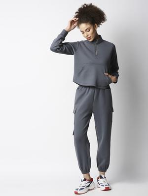 mandarin neck solid pullover - 18245381 - Standard Image - 4