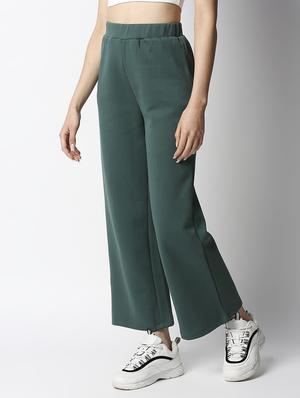 mid rise solid flat front trouser - 18245388 - Standard Image - 2