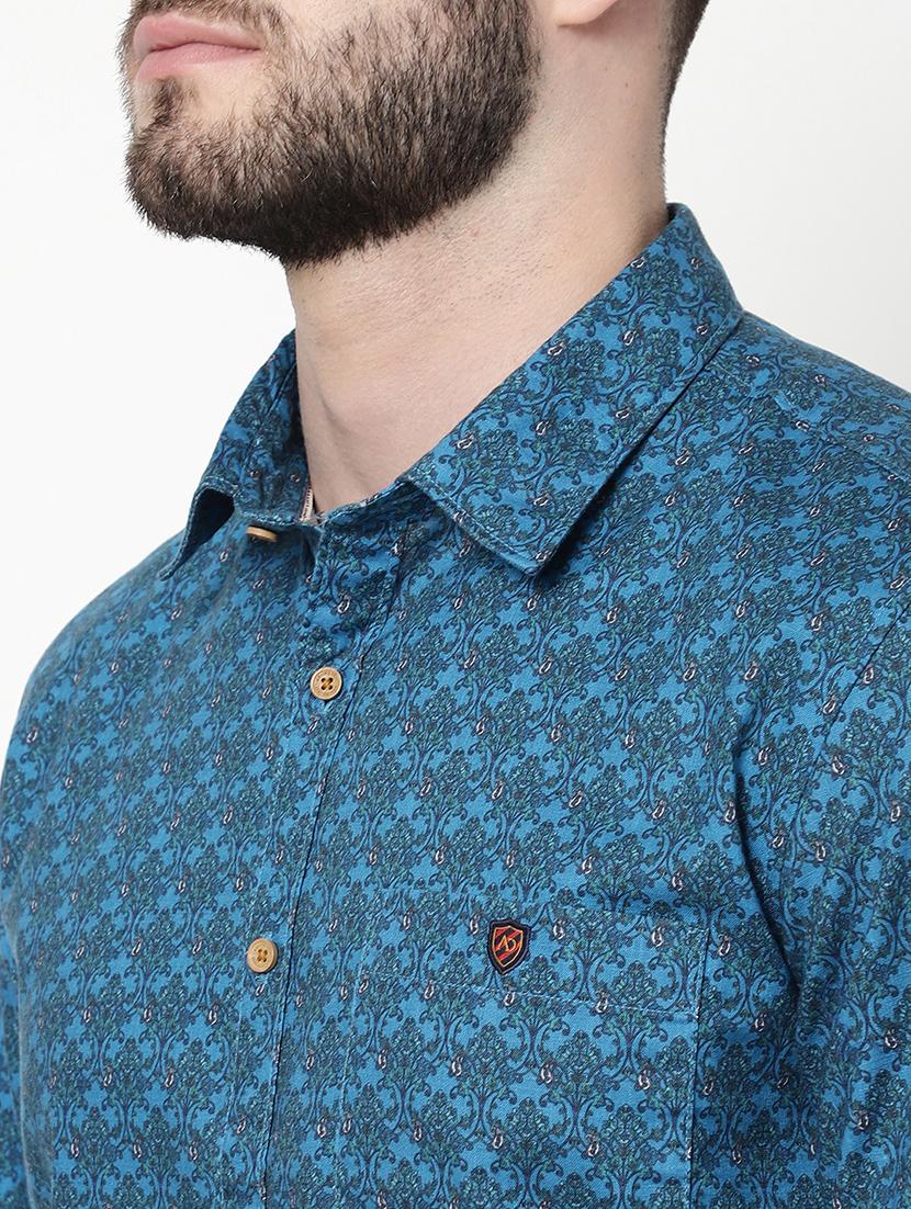 blue printed casual shirt - 18246076 - Zoom Image - 6