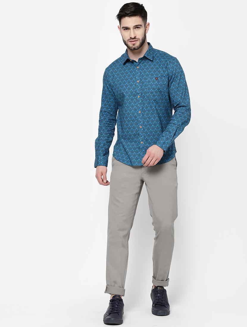 blue printed casual shirt - 18246076 - Zoom Image - 7