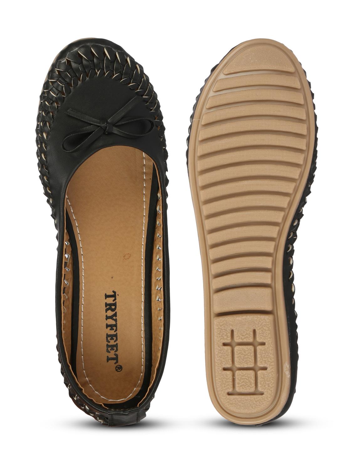 black faux leather slip on ballerina - 18247860 - Zoom Image - 5