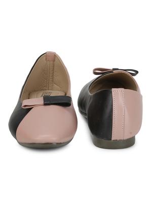 black faux leather slip on ballerina - 18247866 - Standard Image - 4
