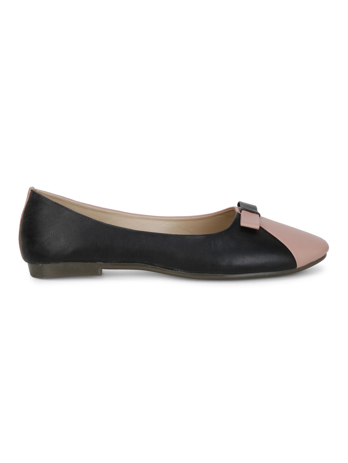 black faux leather slip on ballerina - 18247866 - Zoom Image - 3
