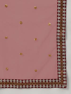 maroon raw silk flared lehenga - 18247896 - Standard Image - 6