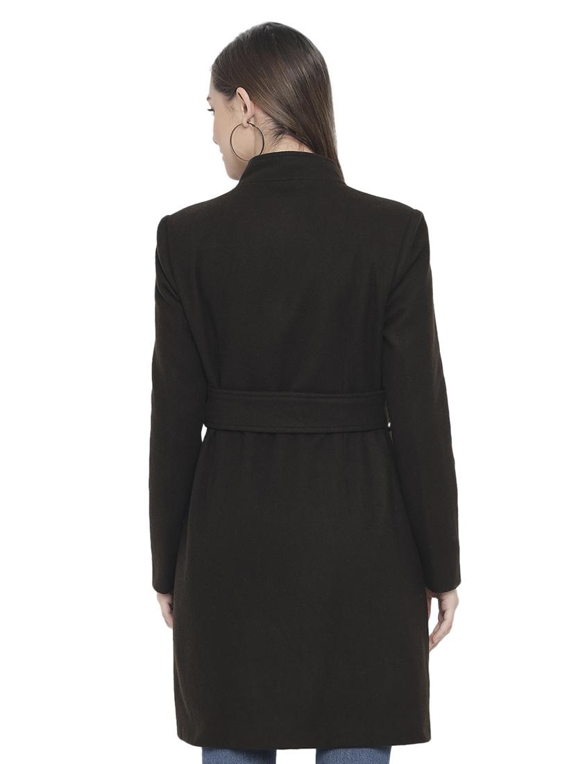 mandarin neck solid trench/overcoat coat - 18248000 - Zoom Image - 3