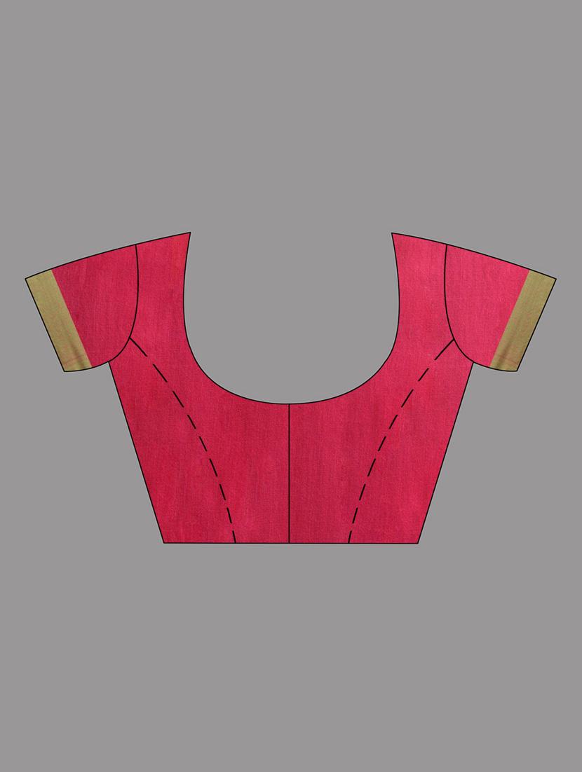 self design handloom saree with blouse - 18248016 - Zoom Image - 5