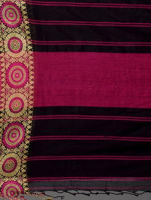 self design handloom saree with blouse - 18248025 - Standard Image - 6