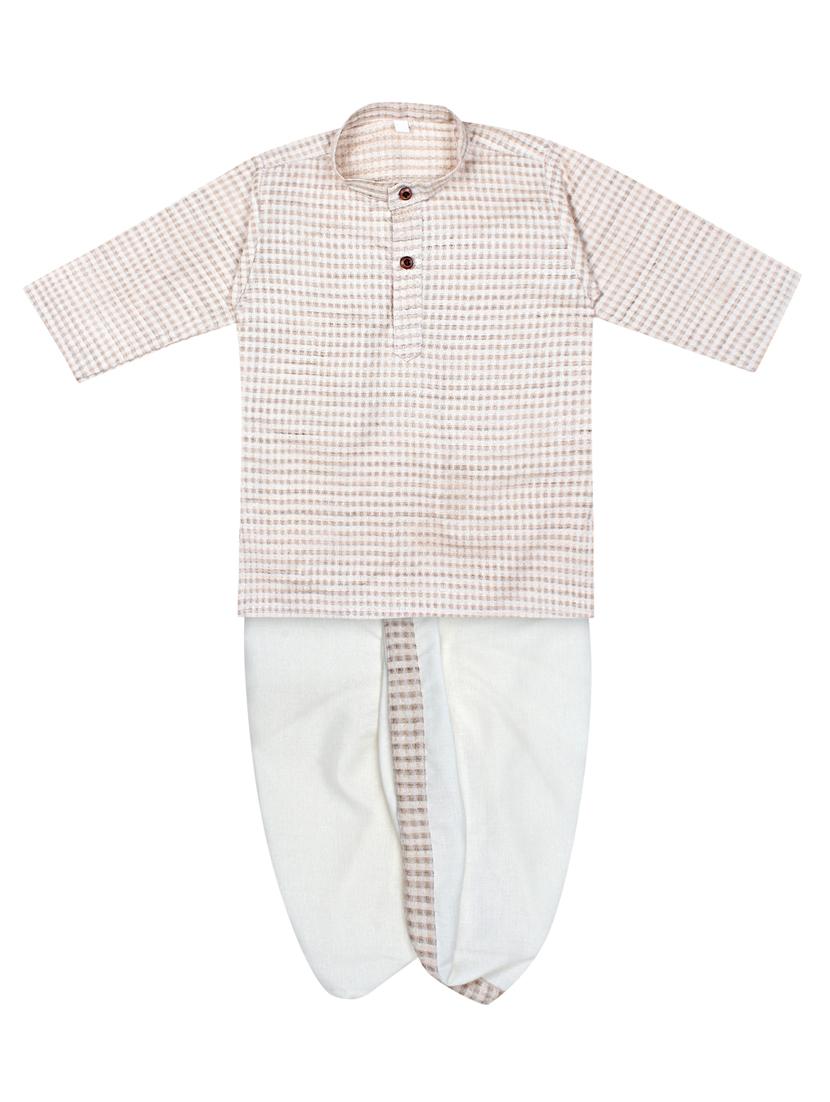 white dhoti kurta set - 18248520 - Zoom Image - 1