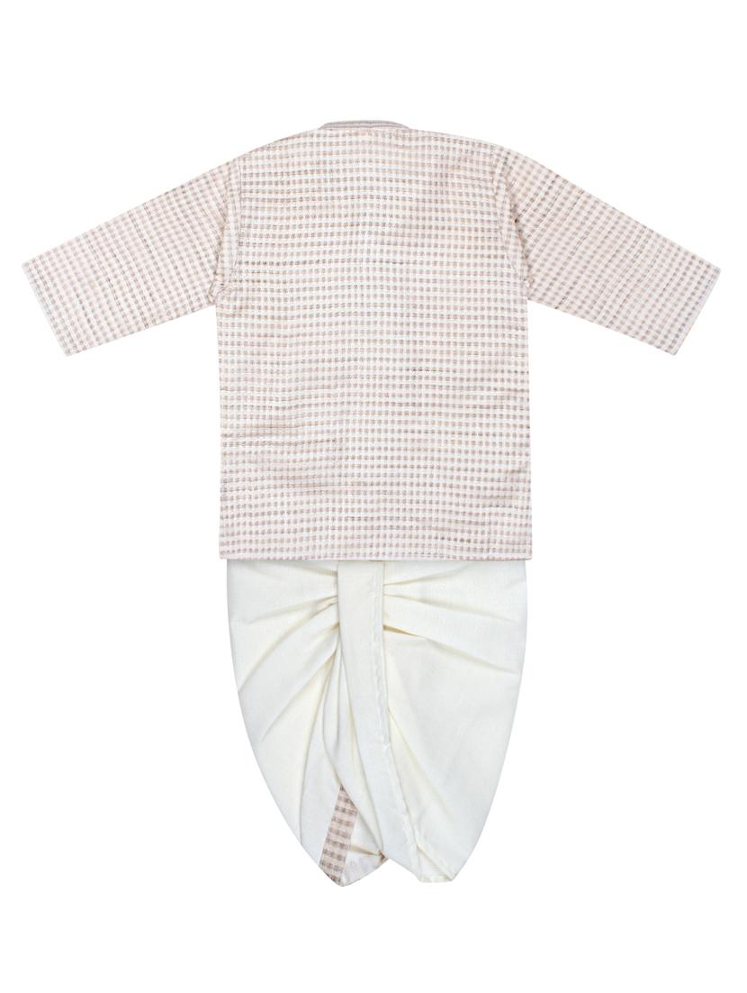 white dhoti kurta set - 18248520 - Zoom Image - 2
