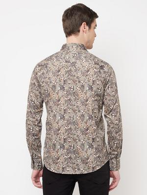 grey printed casual shirt - 18248685 - Standard Image - 4