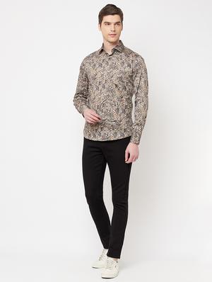 grey printed casual shirt - 18248685 - Standard Image - 5