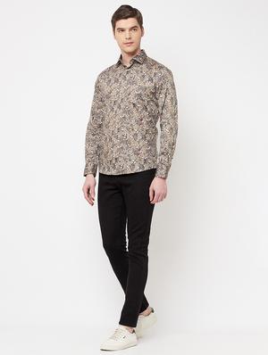 grey printed casual shirt - 18248685 - Standard Image - 6