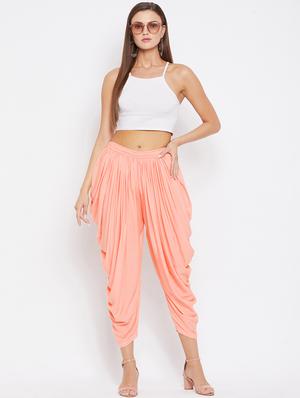 orange rayon dhoti salwar salwars - 18248819 - Standard Image - 4